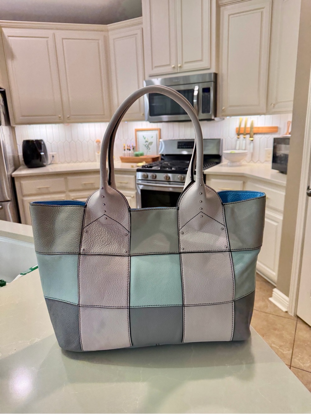 orYany Patchwork Leather Tote Bag